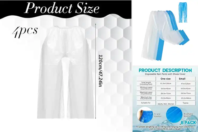 Detailed view of Best Disposable Rain Pants