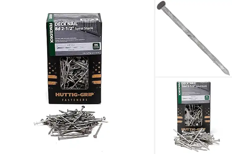 Detailed view of Best Galvanized Spiral Shank Nails