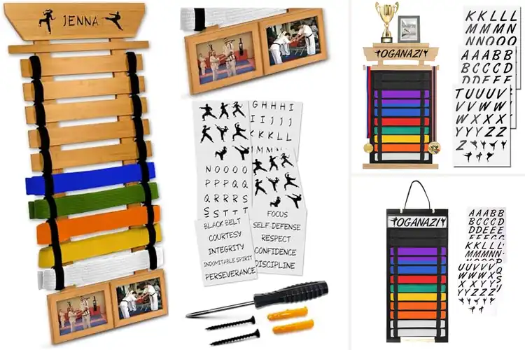 Detailed view of Best Karate Belt Display Racks