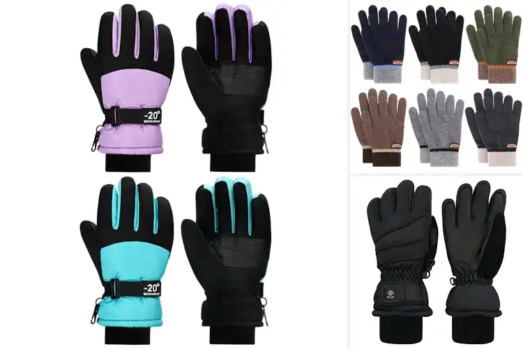 Detailed view of Best Kids Winter Gloves