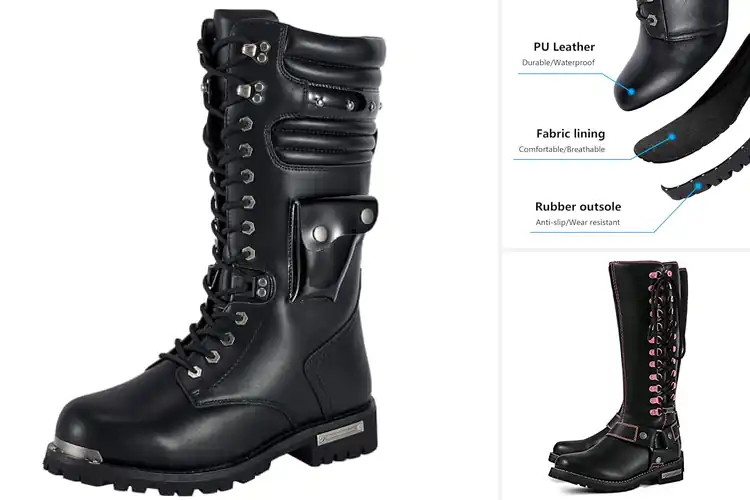 Detailed view of Best Laced Motorcycle Boots: 10 Picks for Safety & Style